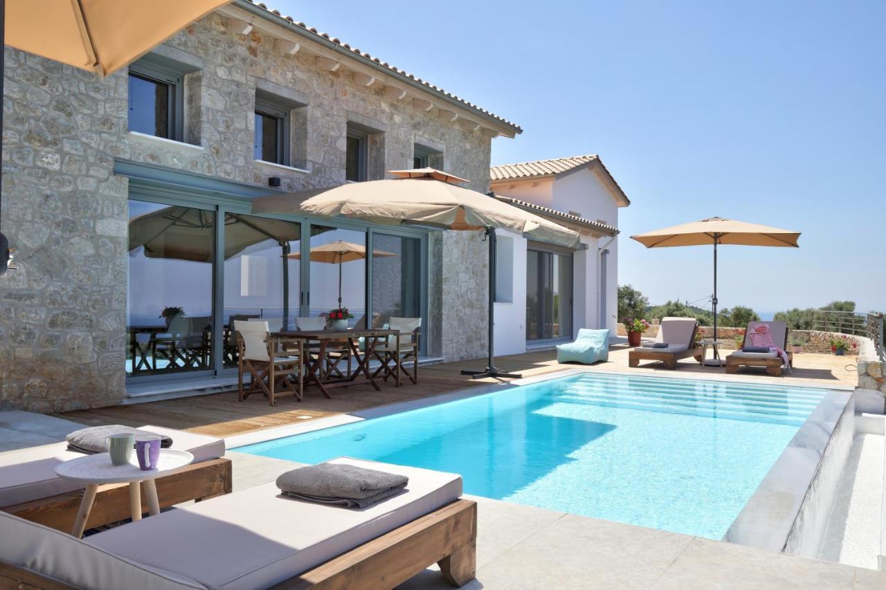 Tsakmakis Villas Luxury- Panoramic Sea View - Lefkada Tsoukalades Exterior photo